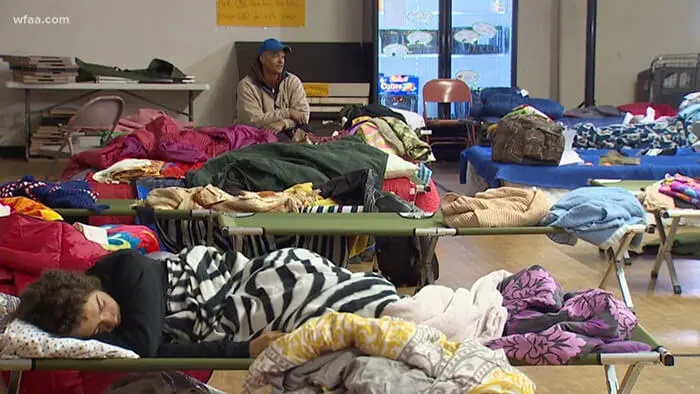 Glows Warming Shelter at Springcreek Church in Garland, TX