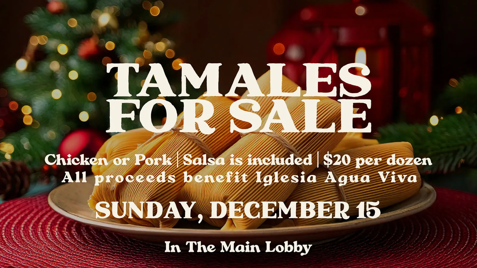 Tamales for Sale at Springcreek Church in Garland, TX